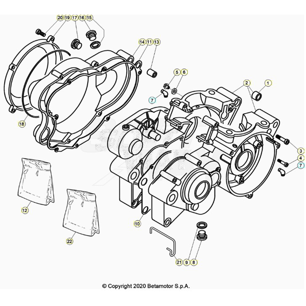 Beta EVO300 2T 23 Motorgehäuse Ersatzteile Beta EVO300 2T 23 Motorgehäuse Ersatzteile